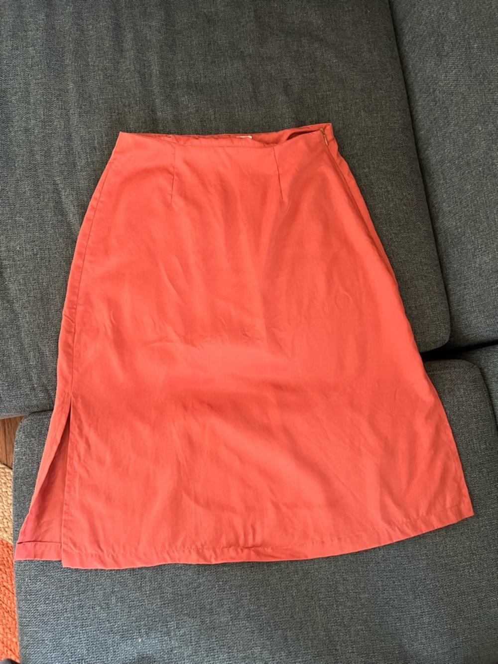 Coral Midi A-Line Aniela Parys Skirt with Side Slit